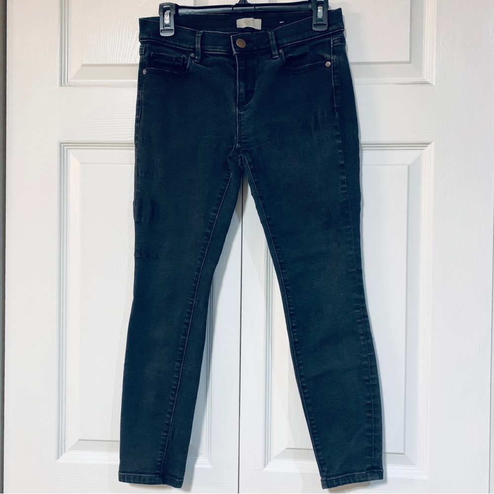 LOFT Faded Black Skinny Jeans